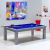 Table de billard transformable, avec tapis de couleur bleu pool pour billard pool