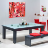 Table de billard transformable - Billard convertible en table en verre