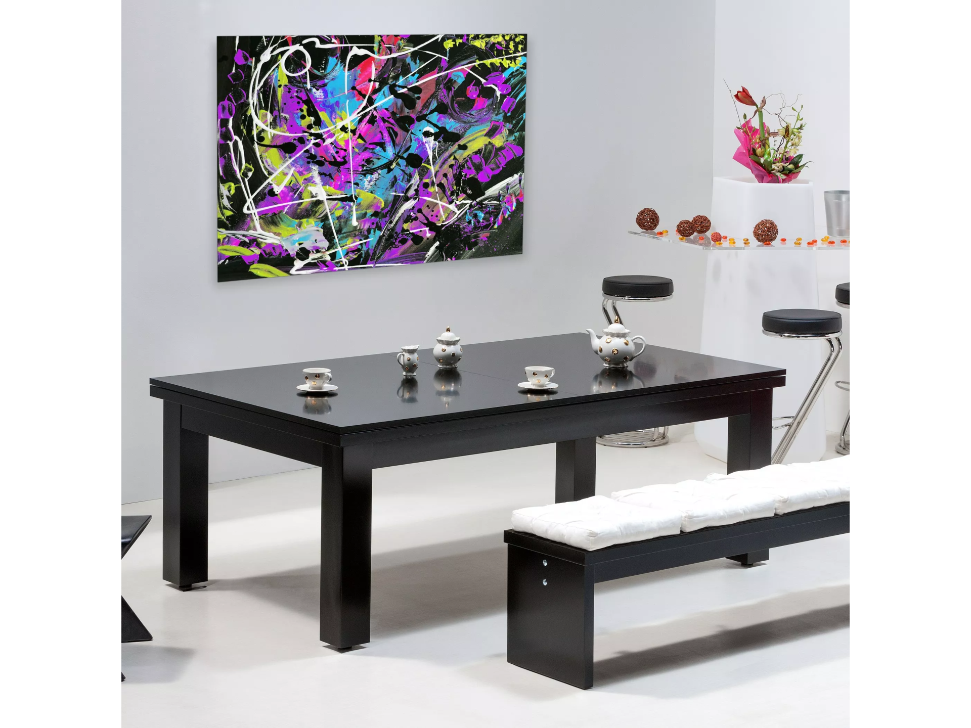 Achat billard table : Table billard convertible avec dessus de table en bois