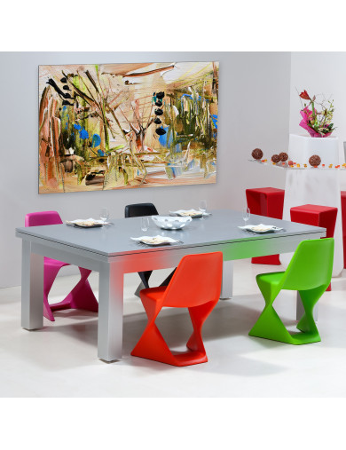 Table billard transformable, dessus de table en bois