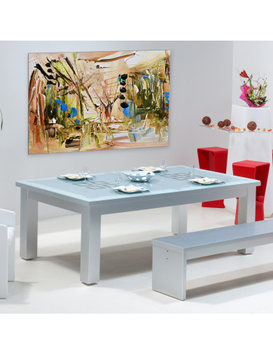 Table billard convertible, billard qui se transforme en table en verre