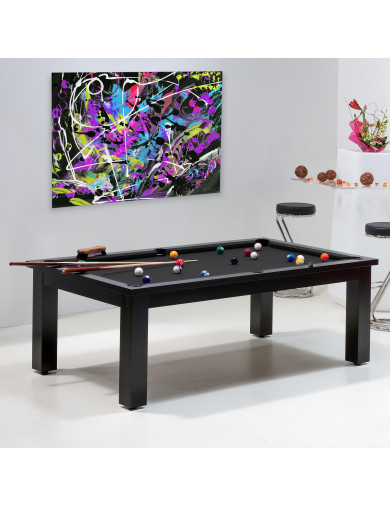 Achat Table billard convertible - Tapis de billard noir