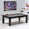 Table billard convertible - Tapis gris