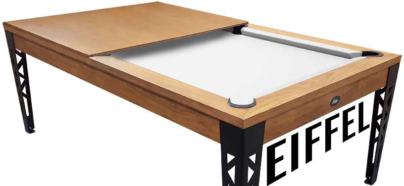 Table billard industriel : Eiffel convertible en billard americain