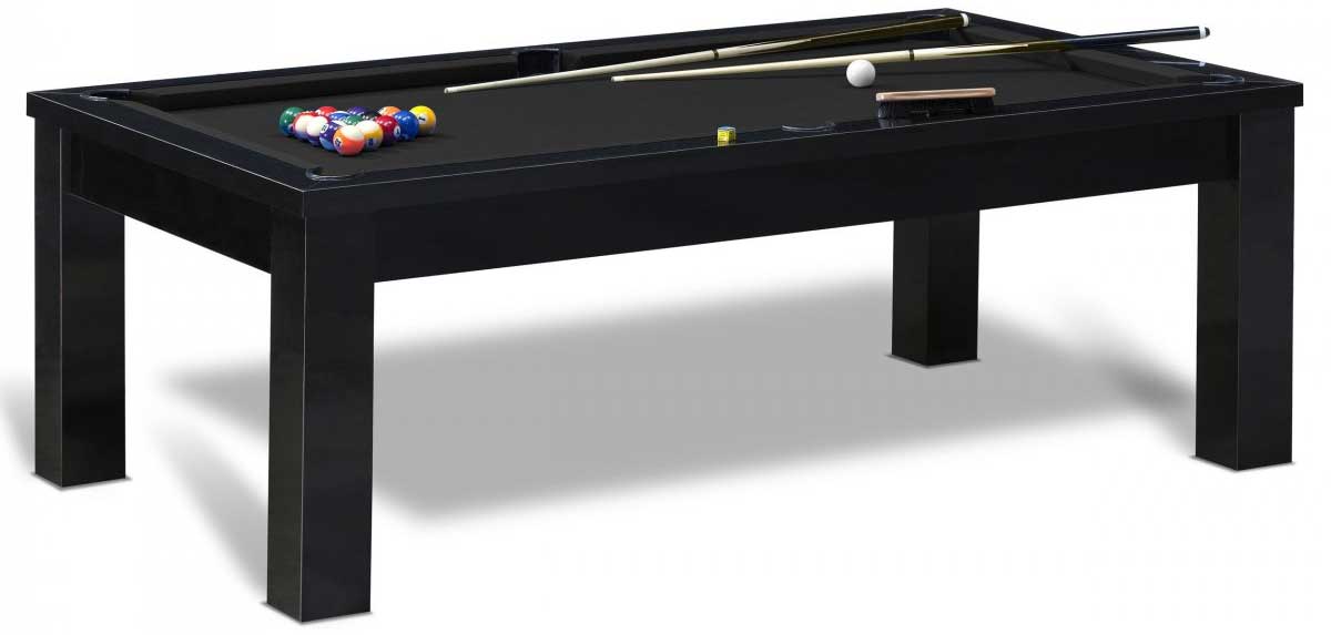 Billard noir avec tapis de billard noir