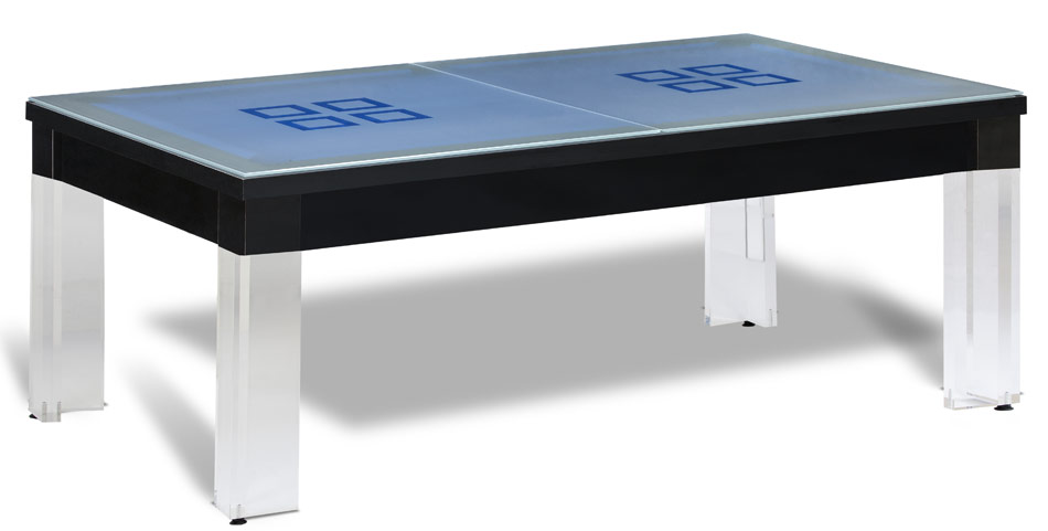 Table billard convertible transparente