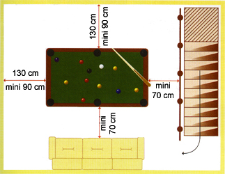 Queue de billard monobloc standard 107 cm