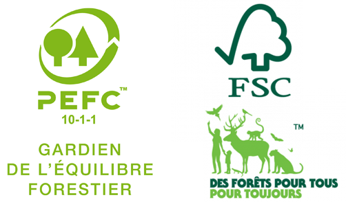 Logo forestier PEFC et FSC