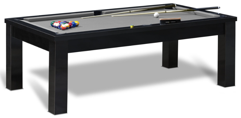 Billard noir et tapis de billard gris