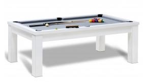 Table de billard pool Rio en bois blanc avec jeu 8 pool