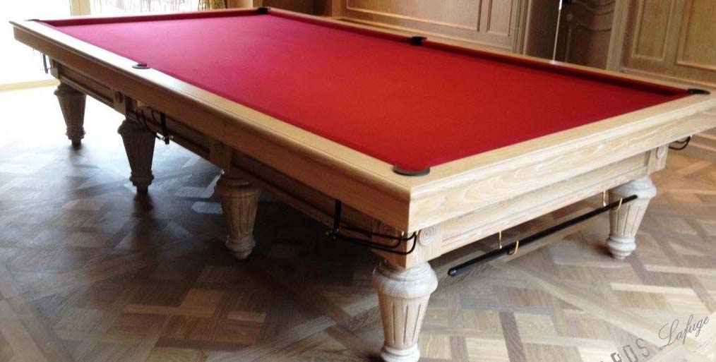 Billard snooker 12 ft : Chambord Lafuge 383 cm de long