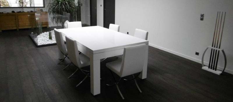 Table de billard convertible en bois blanc