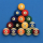 Placement des boules de billard américain dans un triangle