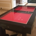 Table billard convertible en verre